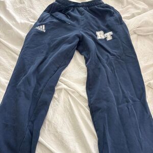 ADIDAS Women's Navy RT Athletic Blue Joggers Tracksuits Loose Cozy Sweatpants